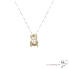 Collier pendentif SCARABÉE porte-bonheur en plaqué or, tendance, femme