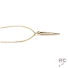 Collier pendentif SPIKE pointe en plaqué or, tendance, rock chic