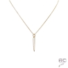 Collier pendentif SPIKE pointe en plaqué or, tendance, rock chic