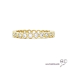Bague alliance, anneau fin sertie de zirconium brillant tour complet en plaqué or, empilable, femme