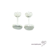 Boucles d'oreilles pierre de lune, puces, clous, pierre naturelle et argent massif 925, petites, femme