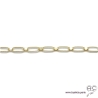 Bracelet OLIVIA chaîne gros maillons avec grand fermoir rond, plaqué or, tendance, création by Alicia