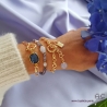 Breloque cadenas en plaqué or pour les bracelets et les colliers en chaînes gros maillons, créations by Alicia