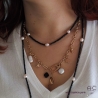 Breloque perle baroque, ronde, blanche, pour les bracelets et les colliers en chaînes gros maillons, créations by Alicia