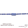 Collier LALY lapis lazuli, pierre naturelle, ras de cou fin, tendance, fait main, création by Alicia 