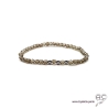 Bracelet quartz fumé, pierre naturelle, argent massif, femme, gipsy, bohème, création by Alicia  