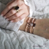 Bracelet quartz fumé, argent massif, pierre naturelle marron, femme, gipsy, bohème, création by Alicia  