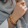 Bracelet agate botswana, pierre semi-précieuse, plaqué or 3MIC, femme, gipsy, bohème, création by Alicia  