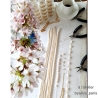 Boucles d'oreilles perles de culture blanche, chaîne maillon rectangulaire en plaqué or 3MIC, pendantes, création by Alicia