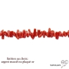 Collier en corail rouge véritable bâtonnet, ras de cou, bohème chic, création by Alicia