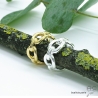Bague anneau motif chaîne, maillons entrelacés en plaqué or, femme, tendance