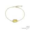 Bracelet avec citrine sur une chaîne fine plaqué or, pierre naturelle jaune, fait main, création by Alicia
