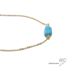 Collier avec apatite, plaqué or, pierre semi-précieuse bleu, fait main, création by Alicia