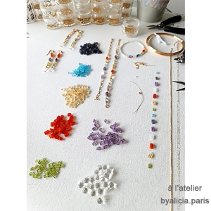 bijou créateur français en pierres naturelles multicolores fait main