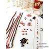 Bracelet rubis, grenat, tourmaline, chaîne plaqué or, fait main, création by Alicia