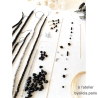 Collier, pendentif onyx et spinelle noire, argent massif, fait main, création by Alicia