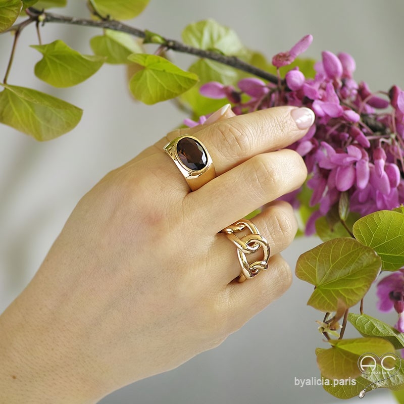 Accessoire Mode Bohème Anneaux Réglables Multibandes Or Et Argent