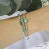 Bracelet amazonite et turquoise, pierre semi-précieuse, plaqué or 3MIC, femme, gipsy, bohème, création by Alicia  