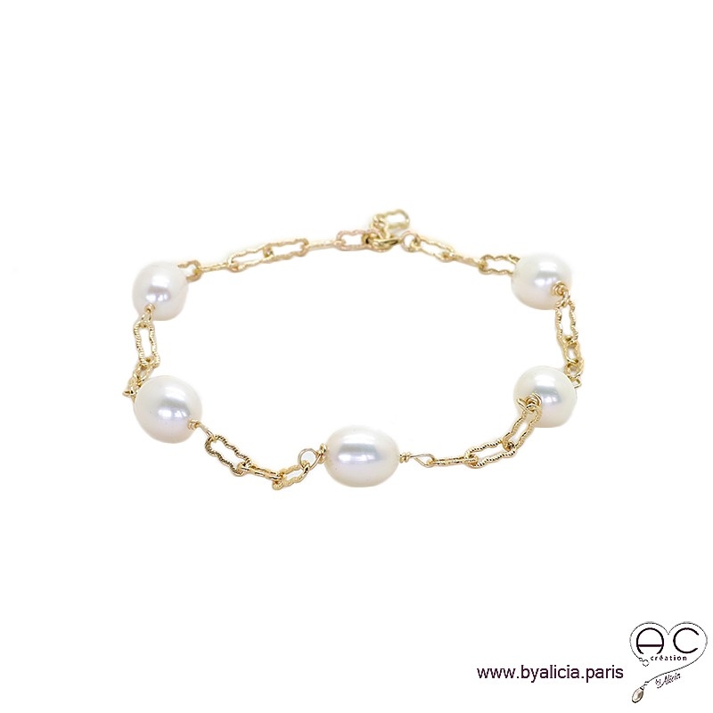 Bracelet Perles de Culture et Plaqué Or | Pico