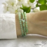 Bracelet aventurine, pierre semi-précieuse verte, gipsy, bohème, fait main, création by Alicia  