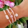 Bracelet en perle baroque et perles de culture d'eau douce rose, fait main, création by Alicia 