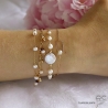 Bracelet perle baroque et perles de culture, plaqué or, fait main, création by Alicia