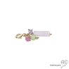 Breloque quartz rose, gri-gri en pierre semi-précieuse pour les bracelets, les créoles et les colliers , créations by Alicia