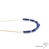 Collier lapis lazuli sur une chaîne en vermeil, pierre naturelle bleue, fait main, création by Alicia