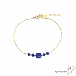 Bracelet lapis-lazuli sur...