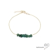 Bracelet tourmaline verte sur une chaîne en vermeil, pierre naturelle, fait main, création by Alicia