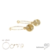 Boucles d'oreilles avec une médaille soleil en plaqué or, choix des différentes attaches, fait main, création by Alicia