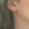 Boucles d'oreilles avec petites pointes en plaqué or, mini créoles, choix des différentes attaches