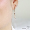 Boucles d'oreilles fluorite, vermeil, fines, pendantes, fait main, création by Alicia