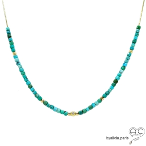 Collier fin turquoise...
