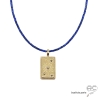 Lapis-lazuli, collier fin, chaine en pierre naturelle bleue, fait main, création by Alicia