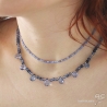 Tanzanite, collier fin, chaine en pierre naturelle bleue, fait main, création by Alicia