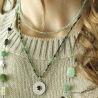 Angelite verte, collier fin, chaine en pierre naturelle, fait main, création by Alicia