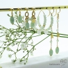 Boucles d'oreilles pampilles jade et étoile en vermeil, pendantes, fait main, création by Alicia