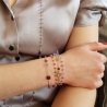 Bracelet améthyste, péridot, plaqué or, pierres semi-précieuses, fait main, création by Alicia