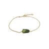 Bracelet avec grenat vert sur une chaîne fine plaqué or, pierre naturelle verte, fait main, création by Alicia