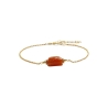 Bracelet avec cornaline sur une chaîne fine plaqué or, pierre naturelle orange, fait main, création by Alicia