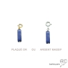 Breloque lapis lazuli, pierre fine bleue pour les bracelets et les colliers en chaînes gros maillons, créations by Alicia