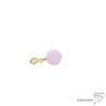 Breloque quartz rose, pierre fine pour les bracelets et les colliers en chaînes gros maillons, créations by Alicia