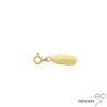 Breloque plaque rectangulaire en plaqué or pour les bracelets et les colliers en chaînes gros maillons, créations by Alicia