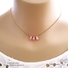 ras de cou femme opale rose, collier pierre semi-précieuse rose, artisalale