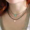 bijoux femme artisanaux pierre naturelle verte, collier vert de créateur