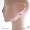 boucles d'oreilles violettes femme, délicates, pendantes, boucles d'oreilles de créateur