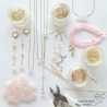quartz rose bijoux artsanaux, boucles d'oreilles femme fait sur mesure en argent ou plaquéor, bijoux créateur