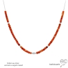 ras du cou cornaline argent collier créateur pierre semi-précieuse orange fait sur mesure en France