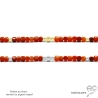 ras de cou cornaline vermeil ou argent artisanal collier délicat femme pierre naturelle orange